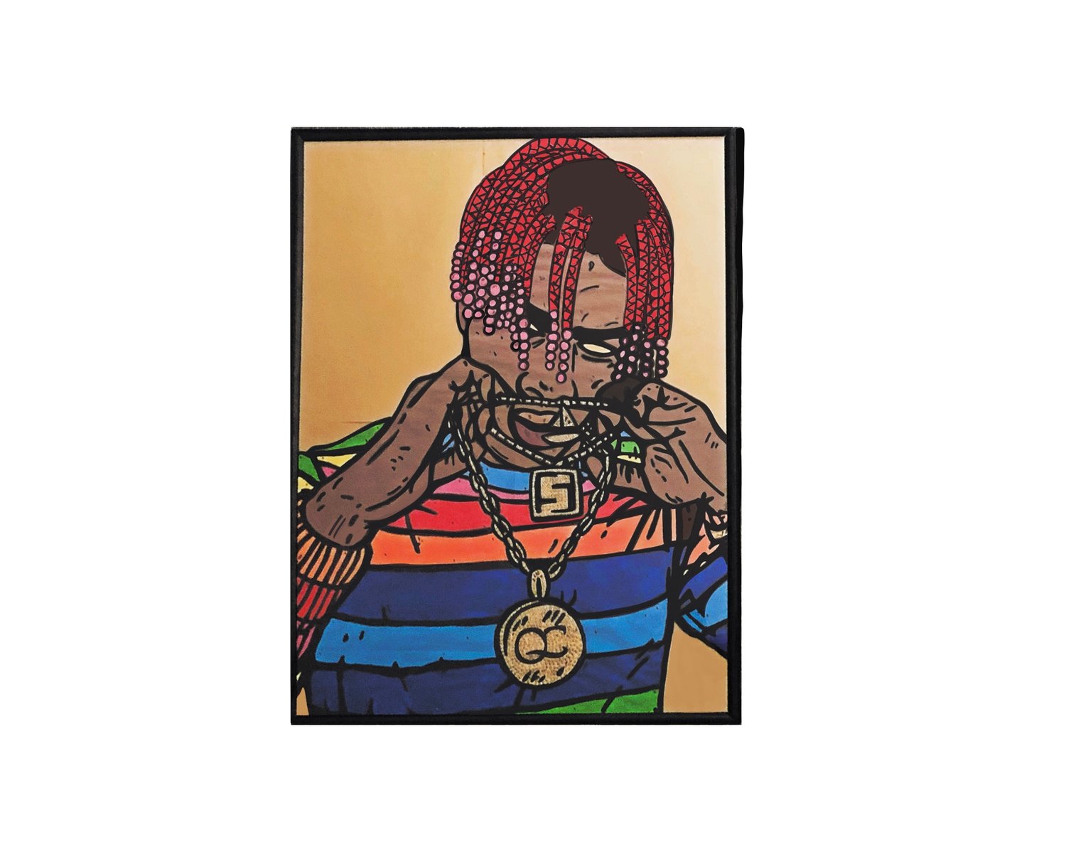 LIL BOAT PAINTING (18x24)-FRAMED