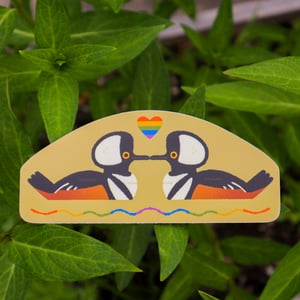 Hooded Mergansers Sticker - Pride Birds