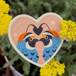 Love Quails Sticker - Pride Birds