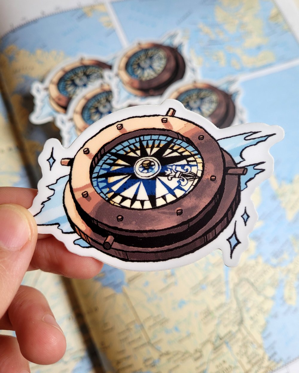 Frosty Compass Sticker