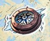 Frosty Compass Sticker