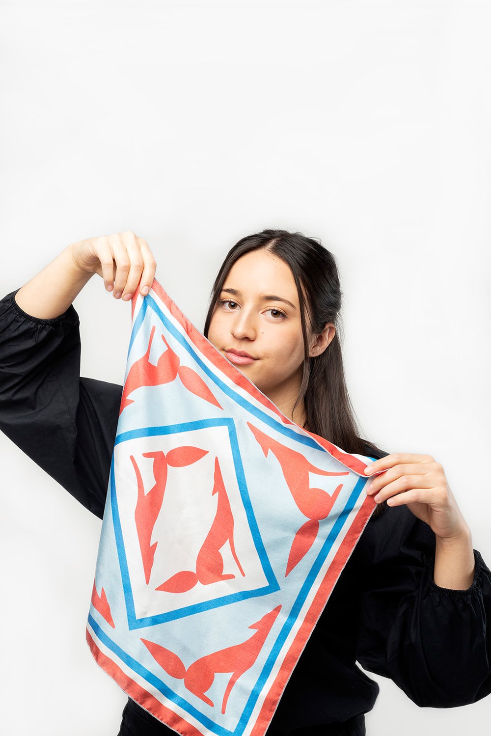Image of Paa'iswungwa - Coyote Clan - Habotai Silk Scarf