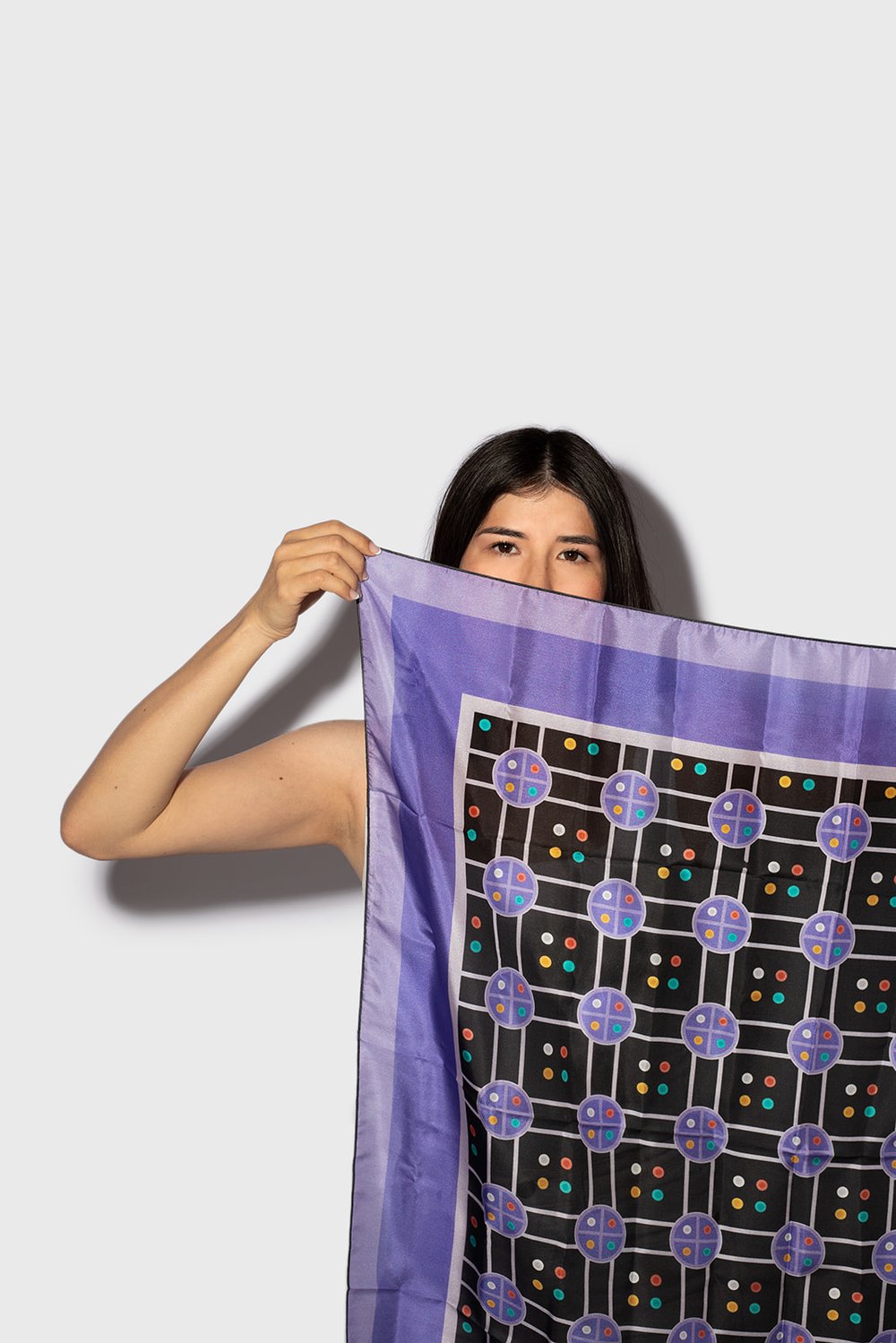Image of Four Directions - Habotai Silk Scarf