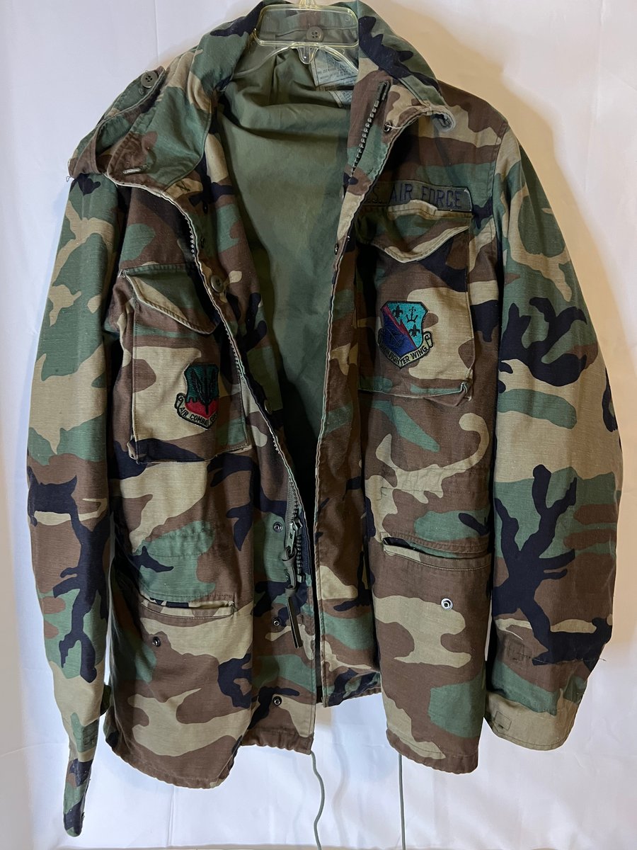 Vintage Army Military Woodi Camouflage Cold Weather Jacket Field