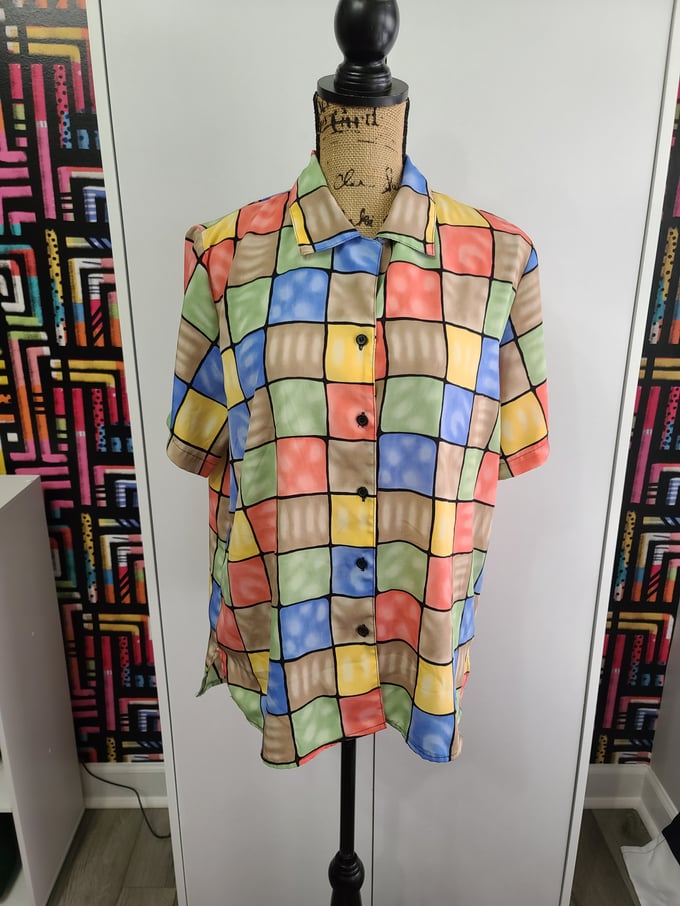 Image of Multi Color Block Shirt