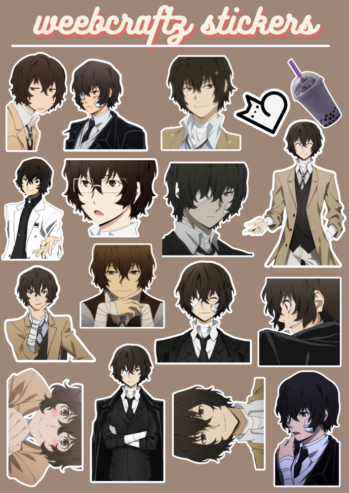 Image of Dazai glossy stickers 