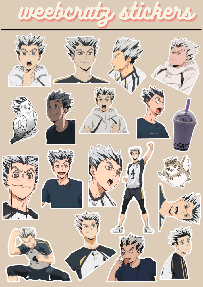 Image of BOKUTO glossy stickers