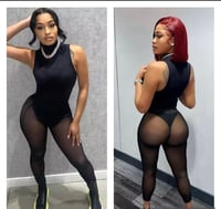 Mesh sleeveless 2 piece set 