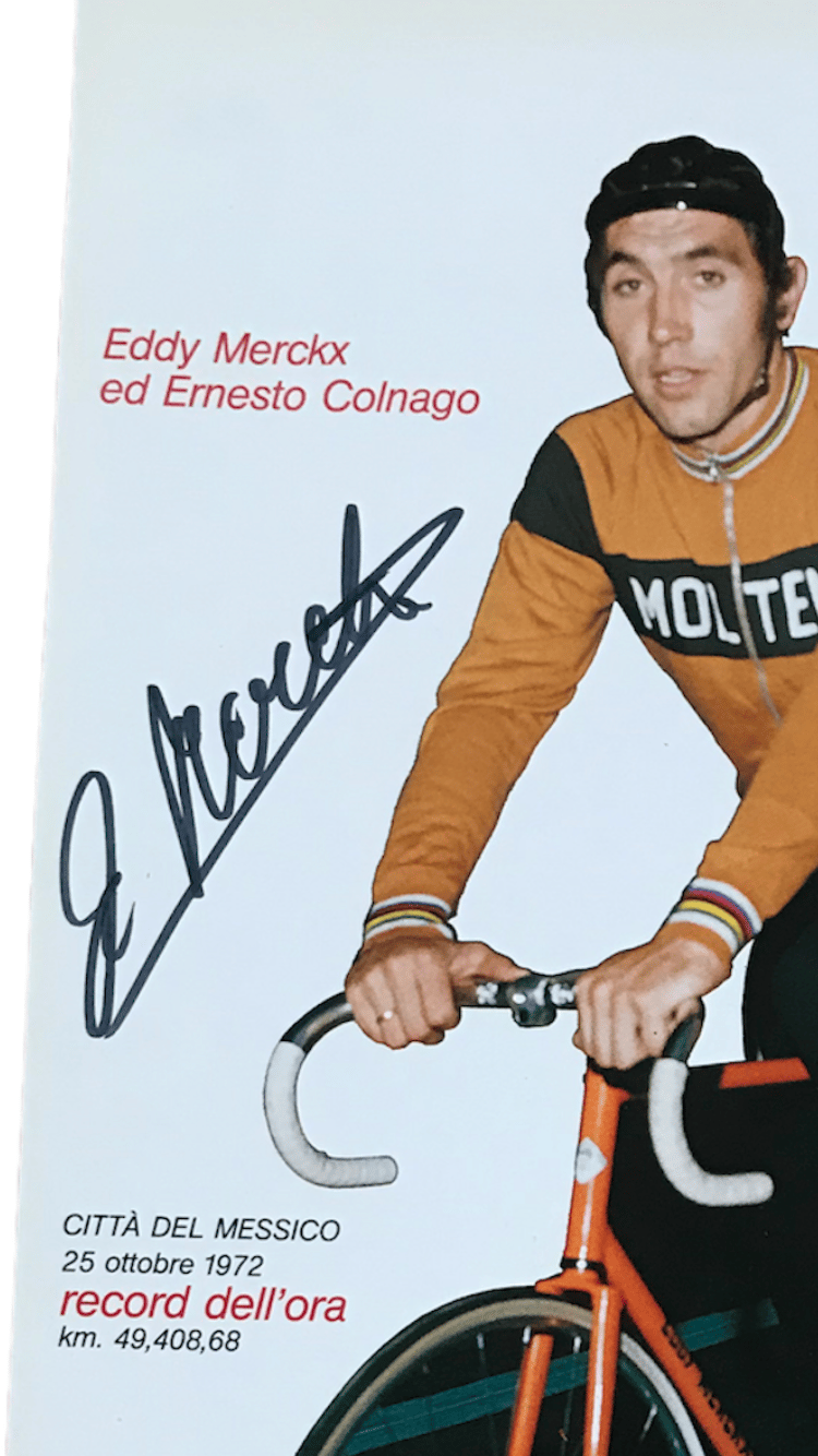 1972 - Official Colnago poster signed by Eddy Merckx