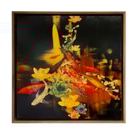 Image 1 of Original Canvas - Koi on Black/Gold/Burnt Sienna