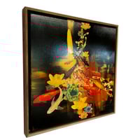 Image 2 of Original Canvas - Koi on Black/Gold/Burnt Sienna