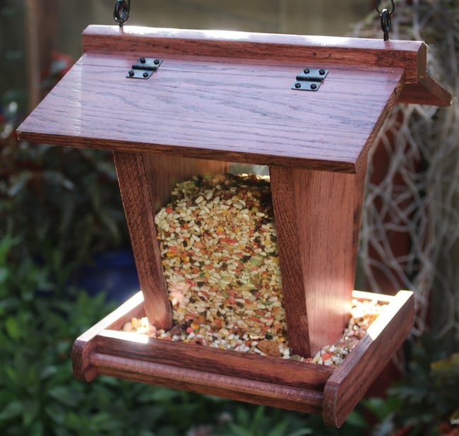 Classic Bird feeder Cherry stain