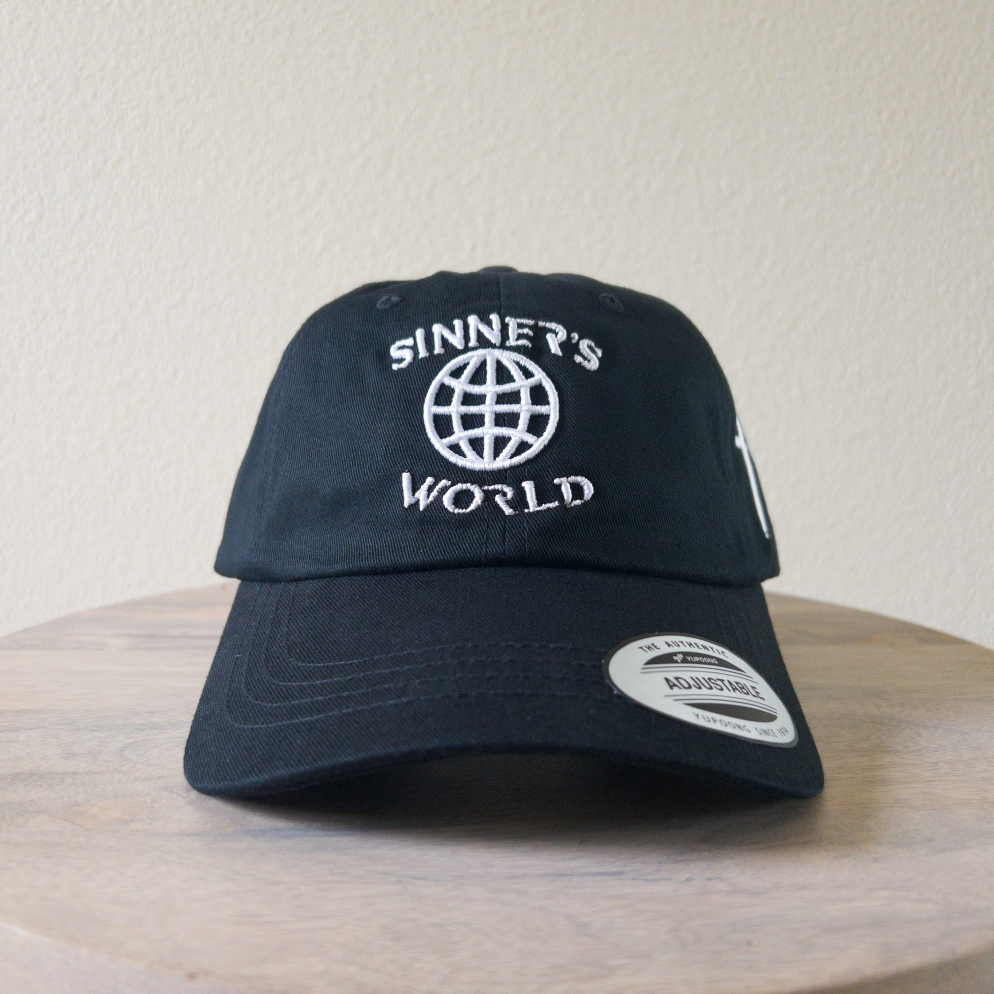 Image of "Sinner's World" dad hat (BLACK)