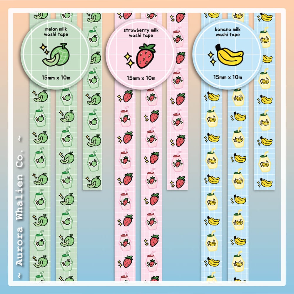 Image of Fruit Milk Washi Tapes