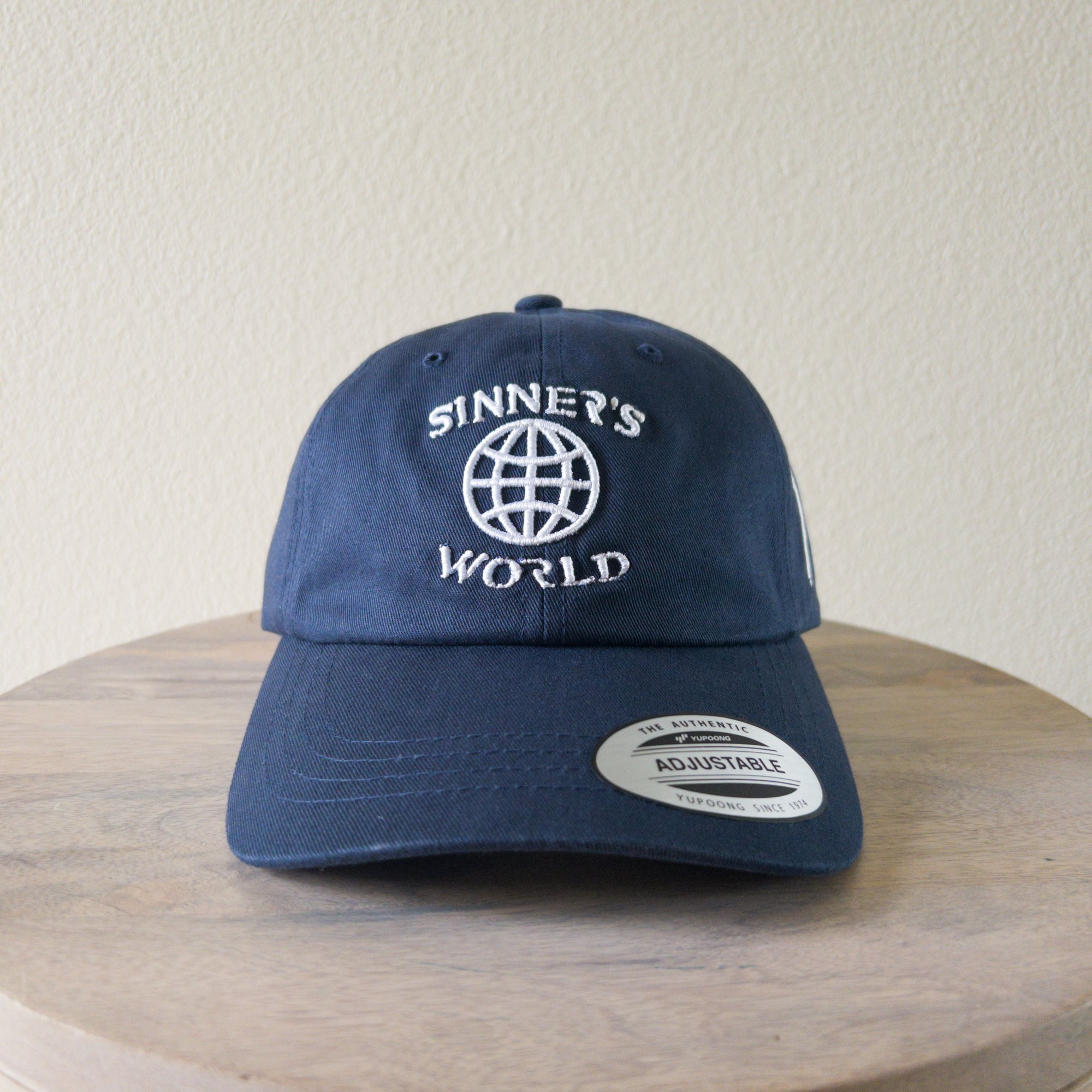 Image of "Sinner's World" dad hat (NAVY)