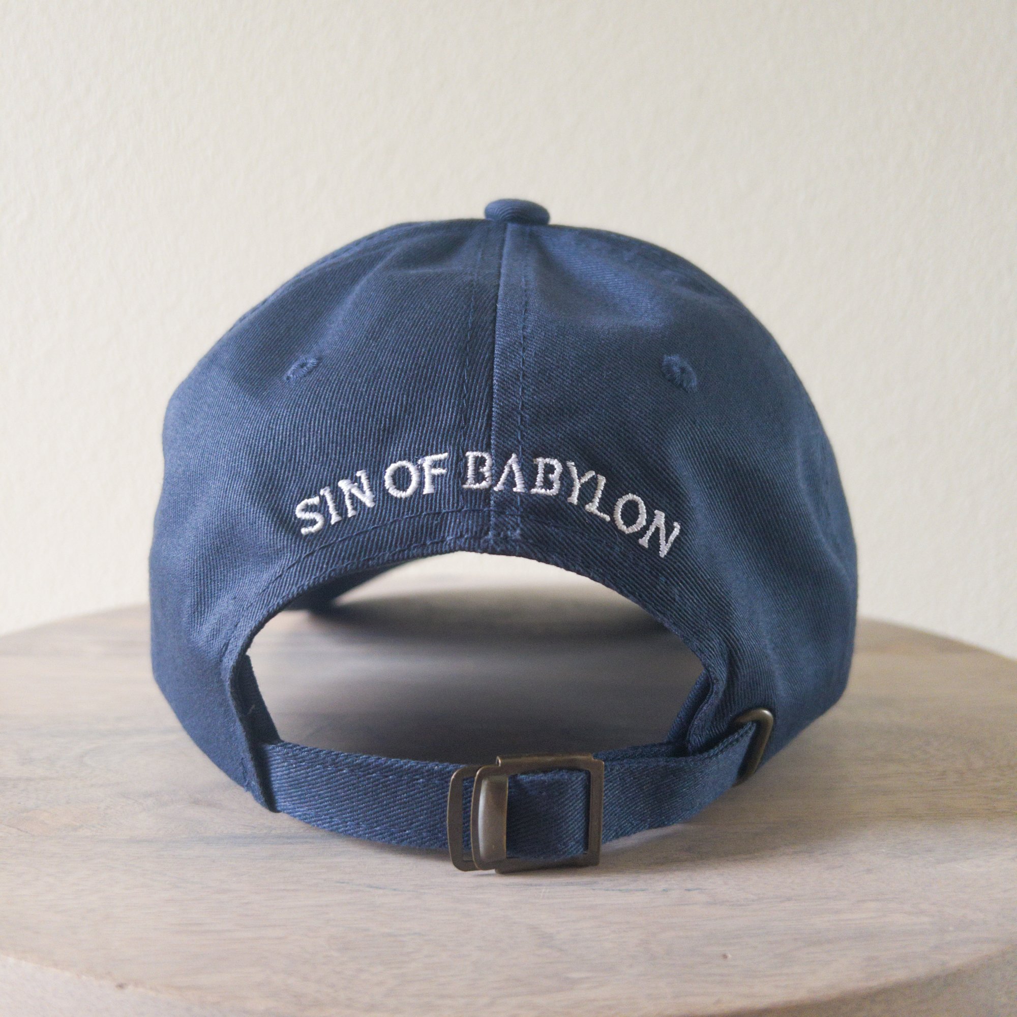Image of "Sinner's World" dad hat (NAVY)