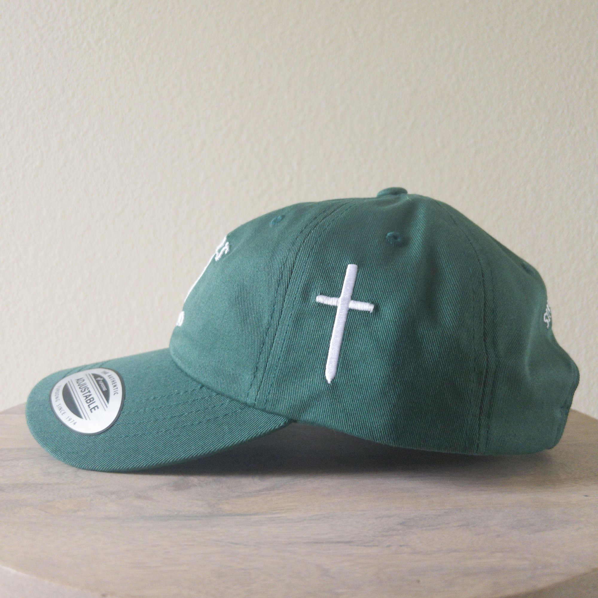 Image of "Sinner's World" dad hat (SPRUCE)