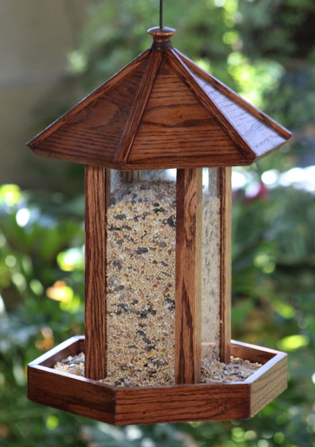 Hexagonal Bird feeder 13 tall