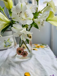 Image 4 of Pressed flower glass vase