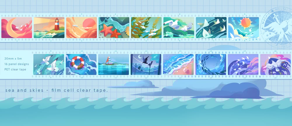 Sea & Sky Film Cells - Clear Tape