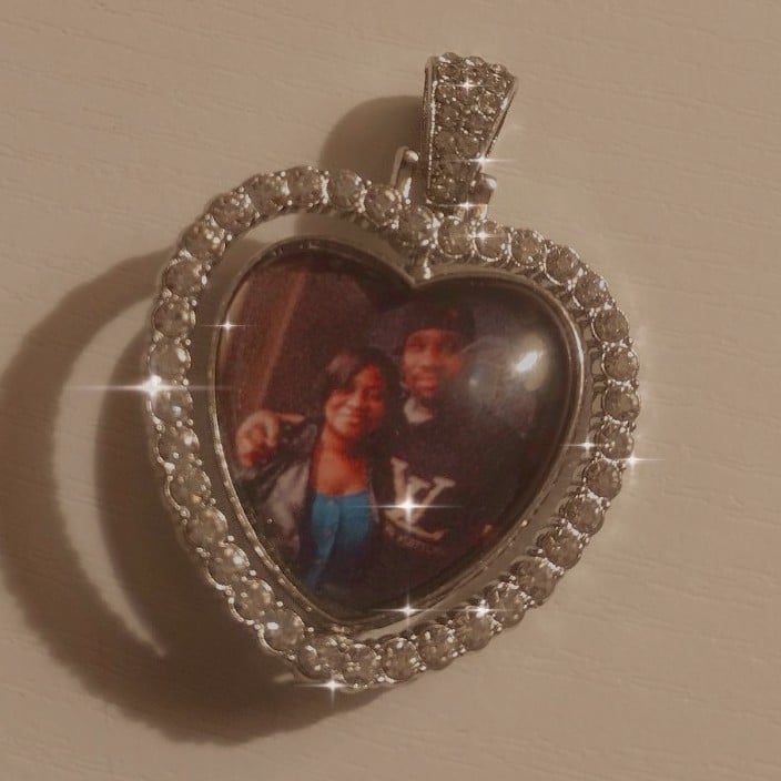 Image of Photo Charm Keychain w Initial
