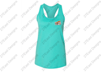 Image 1 of Women's Teal & Sunset Tank Tops