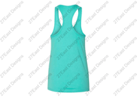 Image 3 of Women's Teal & Sunset Tank Tops