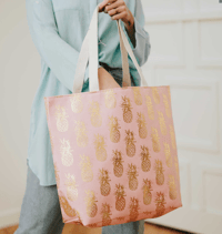 Image 2 of PINEAPPLE FOIL BEACH BAG