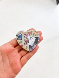 Image 1 of Opossum Heart Shaped Button