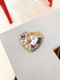 Image 3 of Opossum Heart Shaped Button