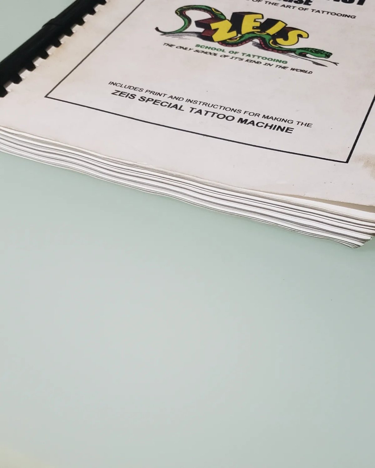 Milton Zeis Tattoo Artist Course book