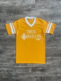 Yellow w/White True Orleans Varsity T-Shirt