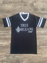 Black w/WhiteTrue Orleans Varsity T-Shirt