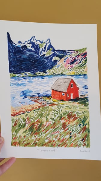Image of "Lofoten cabin" original artwork