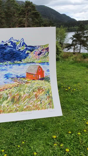 Image of "Lofoten cabin" original artwork