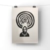 Nina Simone. No Fear. Hand Made. Original A4 linocut print. Limited and Signed. Art.