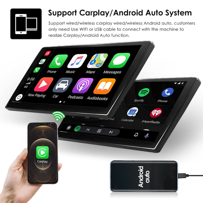Carplay Android Auto Radio For Ford Focus Mondeo Fiesta Transit Kuga C-max  S-max Galaxy Gps Car Multimedia 2din Autoradio