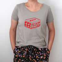 Image 1 of Love Feta Grey - Ladies Feta T-Shirt