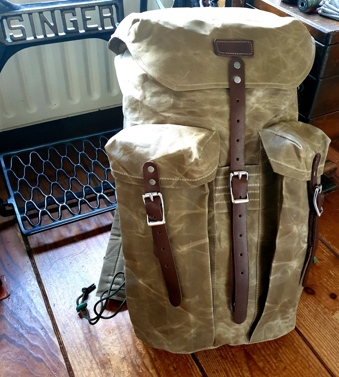 bushcraft waxed canvas backpack