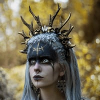 Image 2 of Eikthyrnir Headpiece - also available in gold or copper