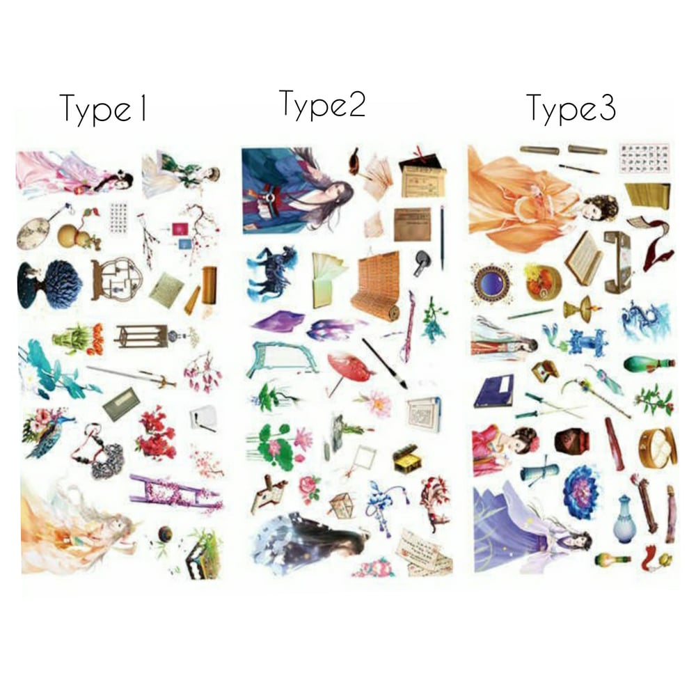 Image of China theme washi stickers 1pc