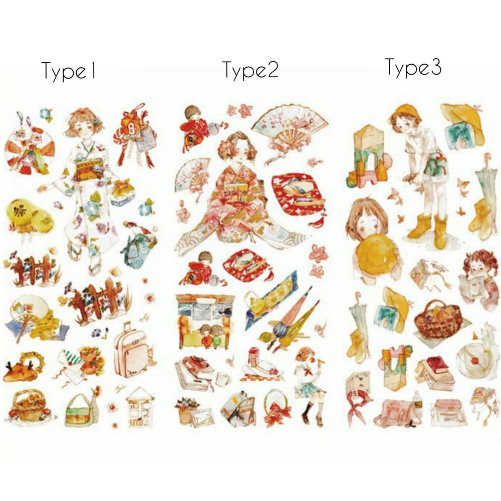 Image of Japan theme washi stickers 1pc