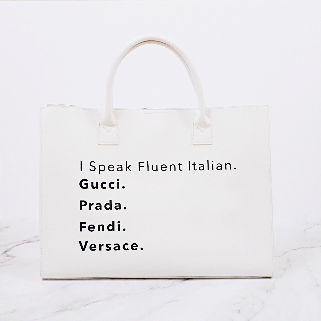 I speak fluent italian tote bag Clearance