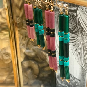 Image of BOUCLES D'OREILLES  GOYA XL Rose