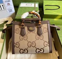 Image 2 of Large GG print Tote