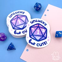 Image 1 of Unlucky but Cute Sticker