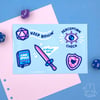 Pastel TTRPG Sticker Sheet