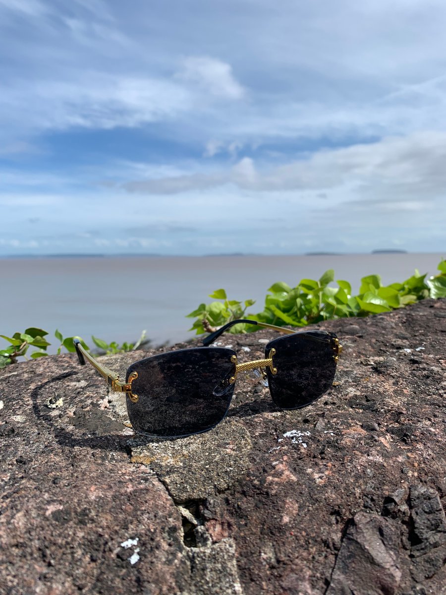 Men's black sunglasses outlet with gold trim