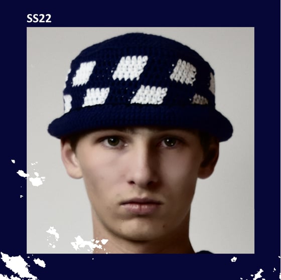 Image of SS22 - CROCHET BUCKET HAT BLUE