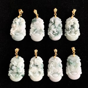 Image of Pig Chinese Zodiac Premium White Jade Pendant